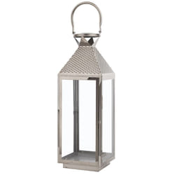 Beliani - Lanterne au Design Moderne en Acier Agenté et en Verre de Sécurité pour Intérieur et Extérieur 55 cm de Hauteur
