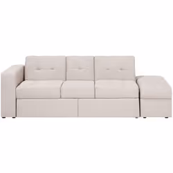 Canapé convertible beige avec multi-rangement . Ce canapé offre des solutions fonctionnelles pour tout intérieur ayant un esp ...