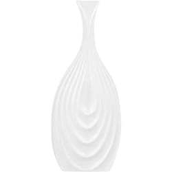 Beliani - Vase Décoratif de Forme de Cruche fabriqué en Céramique Blanche de 39 cm de Hauteur au Style Moderne