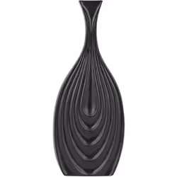 Vase décoratif noir en céramique 39 cm. Ce vase décoratif égayera instantanément n'importe quelle pièce grâce à son design di ...