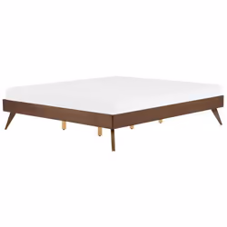 Lit double en bois foncé 180 x 200 cm BERRIC