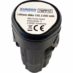fabricant et numéro du fabricant Kunzer7APP12 données techniques Capacité: 2 Ah Hauteur: 45 mm Largeur: 45 mm Longueur: 83 mm ...