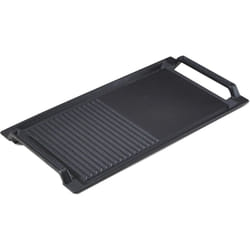 Arebos - Plaque de cuisson pour induction, 43,6 x 22,9 cm, en fonte, pour induction, plaques de cuisson, four, barbecue, barbecue à gaz, avec surface
