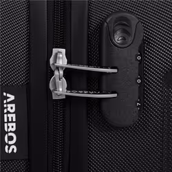 Arebos Set de 3 valises de voyage Noir