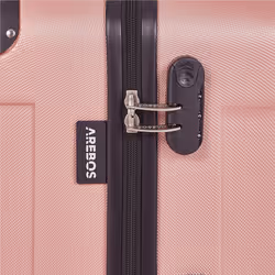 Arebos Set de 3 valises de voyage Rosé-or