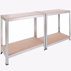 Arebos Etagère lourde 160x80x40cm 320kg 2 pièces