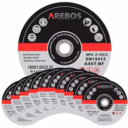 [Compatibilité] Les disques de coupe AREBOS sont compatibles avec tous les modèles courants de meuleuses d'angle. Avec un dia ...