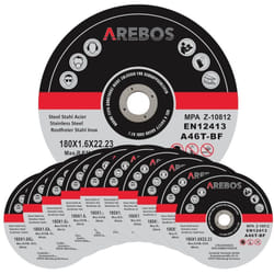Arebos - Disques à Tronçonner Ø180 mm Enregistrement 22,2 mm Epaisseur 1,6 mm