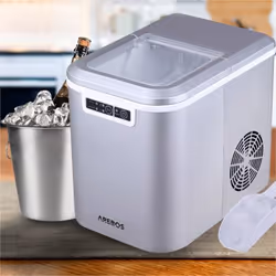 Arebos 4260627422371 machine à glaçons Machine à glaçon portable 12 kg/24h 120 W Argent