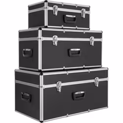 Description générale Découvrez l'ensemble de 3 boîtes en aluminium Arebos, conçu pour le rangement pratique et résistant dans ...