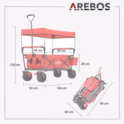 Arebos Chariot Standard - avec toit - Vue supplémentaire 6