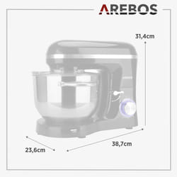 Arebos 4260627423835 robot de cuisine Noir