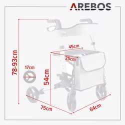 Arebos 4260627424016 déambulateur et marcheur Gris - Vue supplémentaire 2