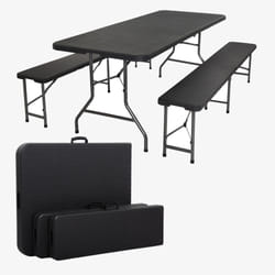 Arebos 4260627425938 table de jardin Noir