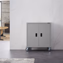 Arebos Armoire de bureau à roulettes 90cm