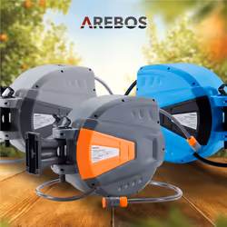 Arebos 4260627426904 enrouleur de tuyau d'arrosoir de jardin Bleu