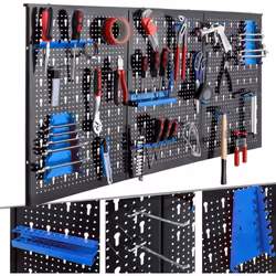 Description générale Cette planche à outils AREBOS est idéale pour organiser votre espace de travail. Composée de trois plaqu ...