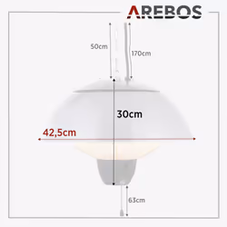 Arebos 4260627427581 appareil de chauffage Argent