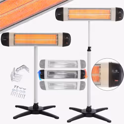 Arebos AR-HE-HS2500CS, IP34, Argent, Aluminium, 955 mm, 95 mm, 200 mm