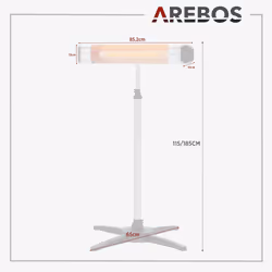 Arebos 4260627427642 appareil de chauffage Argent