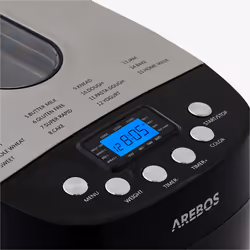 Arebos AR-HE-BBA1500B machine à pain Noir