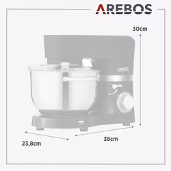 Arebos 4260627427796 robot de cuisine Noir