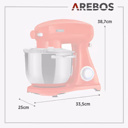 Arebos 4260627427901, Rouge, 220 - 240 V, Plastique, 1800 hp, 387 mm, 250 mm
