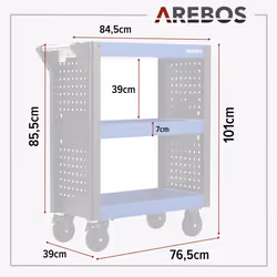 Arebos 4260627429004 chariot de service Bleu