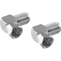 2x Adaptateur TV SAT coudé (adaptateur dantenne SAT coudé à 90 dégrés) (Coupleur F coaxial vers Fiche F) pour câble dantenne et