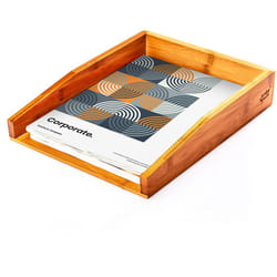 Blumfeldt - Compartiment de rangement pour documents Design élégant Dimensions : 25,3 x 5,8 x 33 cm Bambou