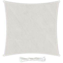 Blumfeldt - voile solaire carrée 4x4 m avec anneaux de fixation polyester perméable à l'air