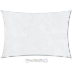 Blumfeldt - voile solaire rectangulaire 3x4 m avec anneaux de fixation polyester perméable à l'air