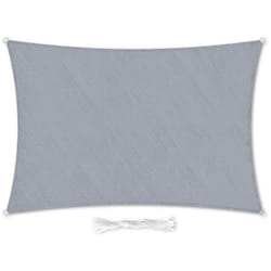 Blumfeldt - Voile solaire rectangulaire - 5x7 m - avec anneaux de fixation - gris clair