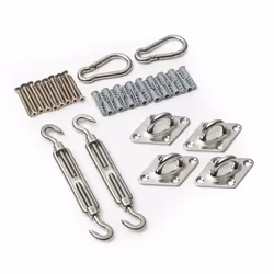 Kit de fixation murale en acier inoxydable pour voiles dombrage Blumfeldt - 24 pièces