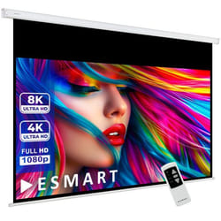 ESMART Professionnel MIMOTO Écran Moteur lumière du Jour GRIS 160 x 90 cm (72) 16:9  Télécommande programmable  Écran de moteur