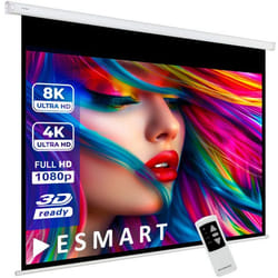 ESMART Professionnel MIMOTO Écran de Projection Moteur 280 x 210 cm (138) 4:3  Télécommande programmable  Écran de moteur