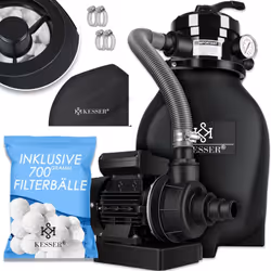 DESCRIPTION GÉNÉRALE Le système de filtration à sable KESSER purifie l'eau de votre piscine de manière fiable. Équipé d'une v ...
