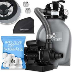 Kesser - Filtre à sable Installation de filtration à sable + 700g de balles de filtration remplacent 25kg de sable de filtration Filtre de piscine 10