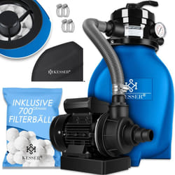 Kesser - Filtre à sable Système de filtration à sable + 700g de boules filtrantes pour remplacer 25kg de filtres à sable pour piscines 10 m³/h