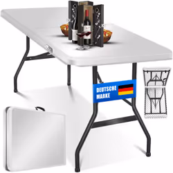 KESSER Table pliante pratique Table de fête/table de buffet Cette grande table de jardin de 183 cm est particulièrement rapid ...