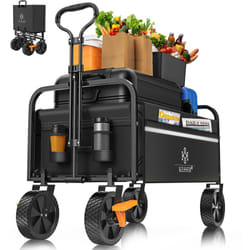 Kesser - Bollerwagen pliable Chariot à main Chariot de transport Chariot d'outillage incl. 2 poches filet & Cover pliable pneus pvc jusqu'à 80 kg de