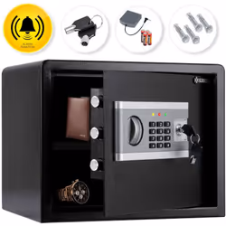 Coffre-fort à deux compartiments KESSER équipé d’une alarme, d’une serrure électronique à combinaison et d’une clé de sécurit ...