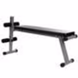 ScSPORTS® Banc de Musculation - Plat Pliable Réglable Acier Dossier Rembourré Noir - Banc dEntraînement Plat