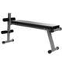 ScSPORTS® Banc de Musculation - Plat Pliable Réglable Acier Dossier Rembourré Noir - Banc dEntraînement Plat