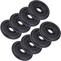 Disques dHaltères - SCSPORTS - 10 kg - 8 x 125 kg - Fonte - Noir