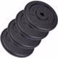 ScSPORTS® Jeu de Disques de Poids-40 kg 4 x 10 kg 30-31 mm en Fonte Noir - Plaques de Poids Musculation à Domicile Gym