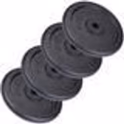 ScSPORTS® Jeu de Disques de Poids - Set de 60 kg 4 x 15 kg 30-31 mm en Fonte Noir - Ensemble de Poids Musculation à Domicile
