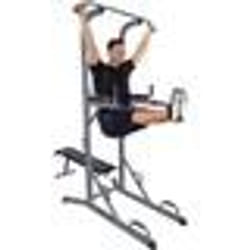 ScSPORTS® Station de Traction&Immersion - avec Banc Plat 185cm Max 120kg - Multi Gym Réglable Tireur&Trempeur Multifonc