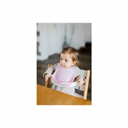 Kindsgut Zartrosa Tablier à bavette Silicone