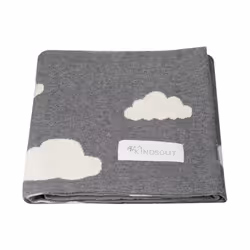 Kindsgut Kinderdecke Wolken, Couverture bébé, Gris, Garçon/Fille